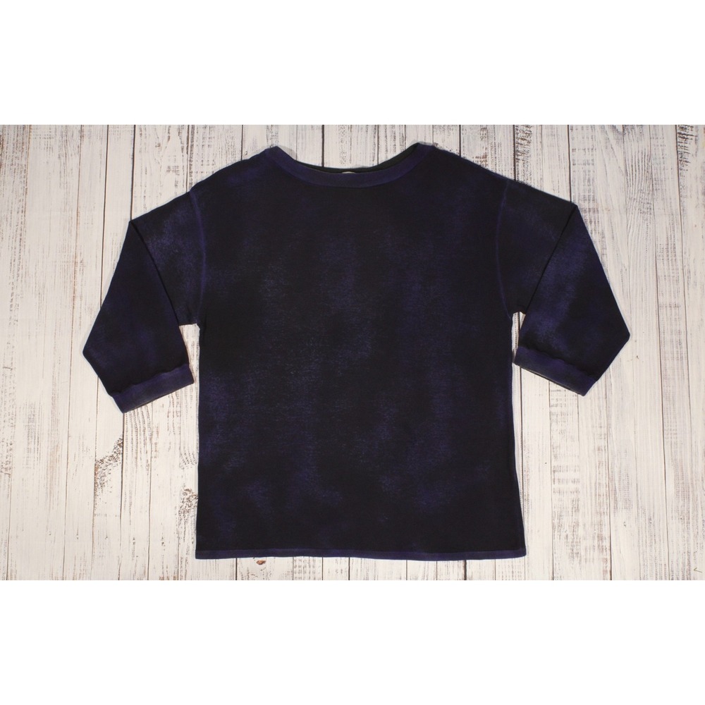 Avant Toi Crewneck Sweatshirt Womens S Purple Acid Wash Dip Dye Artsy Lagenlook